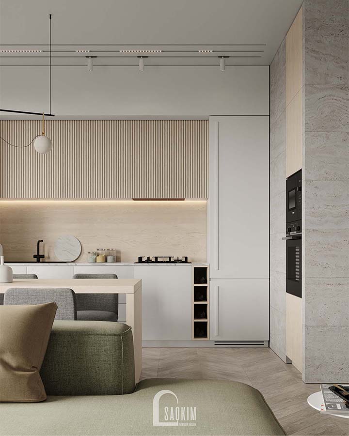 Thiết kế thi công nội thất phòng ăn chung cư 3 phòng ngủ Mullberry Lane 113m2 với vẻ đẹp tươi mới&nbsp;đầm ấp sung túc, nơi mỗi cá nhân đều thuận tiện kết nối với các thành viên trong gia đình.